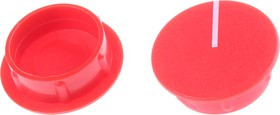 C211-RED, 21mm Red Potentiometer Knob Cap, C211-RED