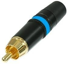 NYS373-6-U, RCA Phono Connectors PLUGS RCA GLD CONTCT BLUE; BULK REAN