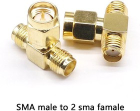 SMA(female)-SMA (male)-SMA(female) переходник Т-образный. Переходник SMA(мама)-SMA (папа)-SMA(мама) Т-образный