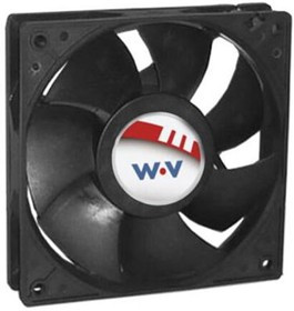 DC1202512V2B-2T0, DC Fans Fan, 120x25mm, 12VDC, 121.1CFM, 7.8W, 0.65A, 52dBA, 2Ball Bearing, 2 Leads