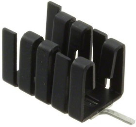 ATS-PCB1001, Радиатор: штампованный, U, TO220,TO262, черный, L: 19мм, W: 12,8мм