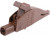 66.9575-27, Crocodile Clip 4 mm Connection, Brass Contact, 32A, Brown
