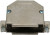 MHDU45ZK25-K, MHDU45 Series Zinc Angled D Sub Backshell, 25 Way, Strain Relief