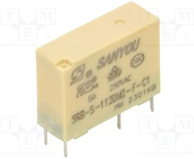 SRB-S-112DM2-C1, Реле: электромагнитное; SPST-NO; Iконтакт.макс: 5А; 5A/277ВAC