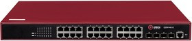 Коммутатор Управляемый POE коммутатор уровня L2, 24 порта 10/100/1000BASE-TX, 4 порта 100/1000Base-X SFP, 16K MAC-адресов, 4К VLAN, 8 Queue,