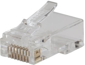 VDV826-702, Modular Connectors / Ethernet Connectors Pass-Thru Modular Data Plug, RJ45- CAT5E, 50-Pack