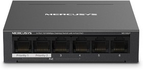 Настольный коммутатор Mercusys MS106LP с 6 портами 10/100 Мбит/с (4 порта PoE+)