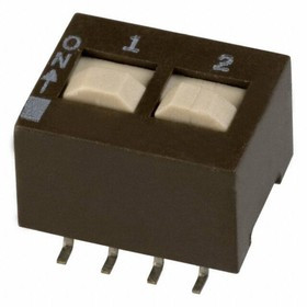 204-212ST, DIP Switches / SIP Switches 2 switch sections DPST