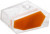 Elvert Зажим разветвительный втычной трехгнездовой прозрачный с оранжевой вставкой макс.сечение 2,5 кв.мм 24 А (1 пакет/50 шт.) TC-253