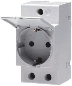 2CSM211000R0721 M1175-C, Grey 1 Gang Plug Socket, 16A, Type F - German Schuko, Indoor Use