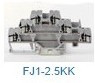 FJ1-2.5KK/G, Проходная клемма 3-ур.2,5 кв мм