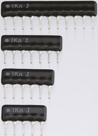 RKC4SD102J, RKC 1k ±5% Isolated Resistor Array, 4 Resistors, 8W total, SIP, Through Hole