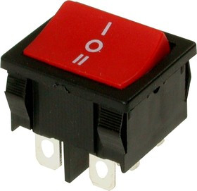MRS-203A-C0, Переключатель красный 6pin ON-OFF-ON 6A/250V