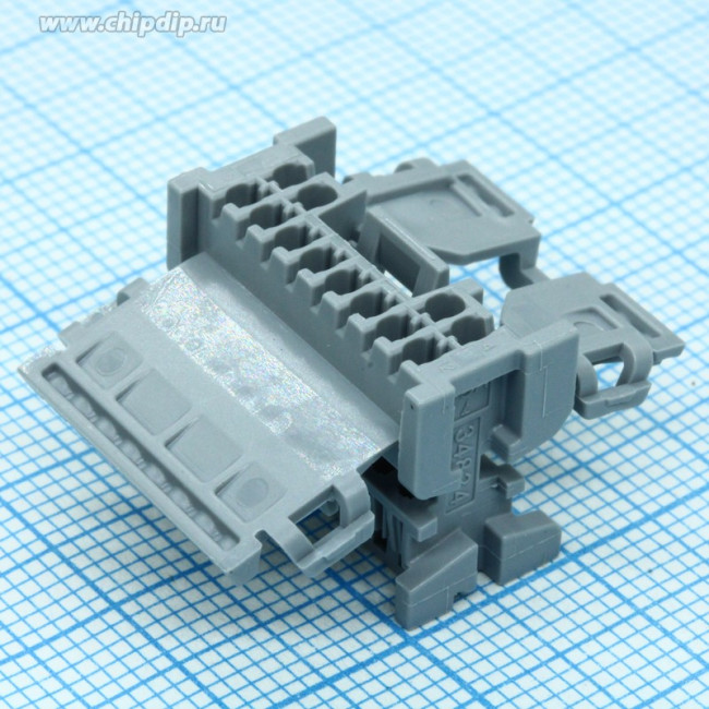 34824-0125, Корпус Автомобильного Разъема, поляризация B, серый, Серия Mini50, Гнездо, 12 вывод(-ов)