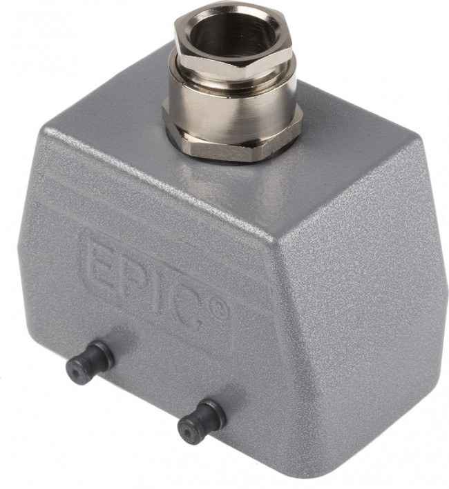 19040000+71201200, H-BE Heavy Duty Power Connector Hood, 10 Contacts, M20 Thread 19040000+71201200, H-BE Heavy Duty Power Connector Hood, 10 Contacts, M20 Thread