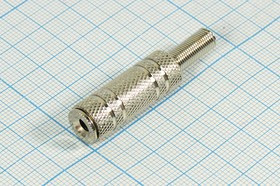 Гнездо Audio Jack стерео 3.5мм, на кабель; №868 гн 3,5стерео\3C\каб \пруж хвост\\