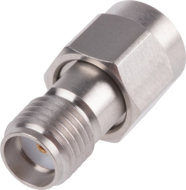R125704001, Straight 50 RF Adapter SMA Plug to SMA Socket 18GHz