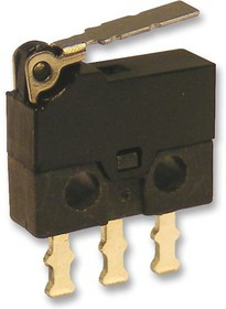 SSM-004, Microswitch, Snap Action, Lever, SPDT, Solder, 500 mA, 30 VDC