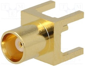 MCX6251B13G50, Гнездо, MCX, "мама", прямой, 50Ом, THT, тефлон, позолота, Vswr: 1,3