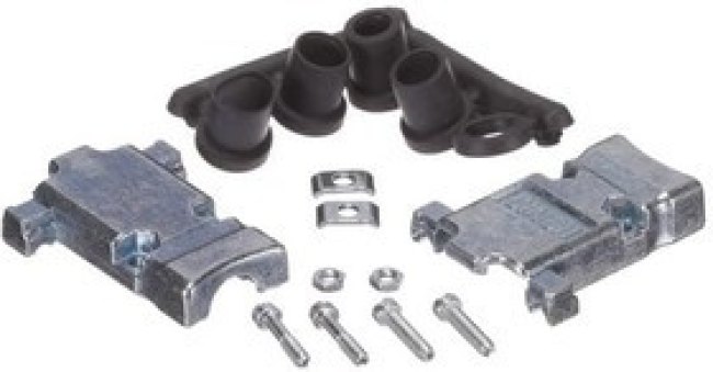 DCH-E-003, D-Sub Backshells 9C 2PC PLSTC BCKSH
