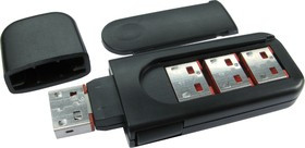 Straight, Plug-In Mount, Plug Type A USB Port Blocker Key