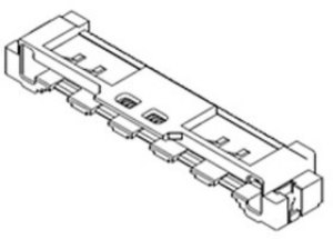 501864-5090, 501864 0.5mm Pitch 50 Way Right Angle Female FPC Connector, Bottom 501864-5090, 501864 0.5mm Pitch 50 Way Right Angle Female FPC Connector, Bottom