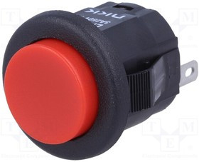 LP0115CMKW01C, Pushbutton Switches SPDT ON-(ON) 3A RED SNAP-IN MOUNT