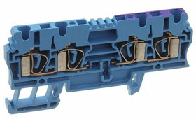 1608610000, Z Series Blue Feed Through Terminal Block, 2.5mm², Single-Level, Clamp Termination