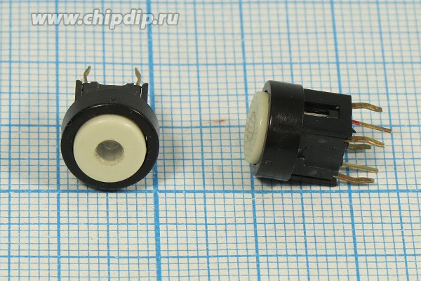Тактовая кнопка, 10x 9.8, алгоритм работы NO, IL2Взеленый, контакты 6P, PB6142FL-3