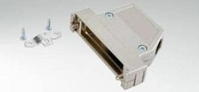 165X16459X, D-Sub Backshells 9P PLASTIC HOOD W/ SIDE CABLE EXIT
