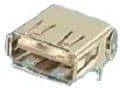87520-0010ALF, USB CONN, 2.0 TYPE A, R/A RCPT, 4POS, TH