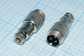 Штекер микрофонный MIC16 на кабель, 3 контакта, М16, QGX16M-3, аналог MC901-3P; Q-15187 штек мик MIC16\3P\каб\М16\\ QGX16M-3[MC901-3P]