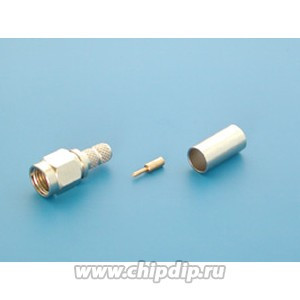 HYR-1101A (GSA-1101A) (SMA-7801A) (SMA-C58P)(S-M111F), Разъем SMA, штекер, RG-58, обжим (Crimp)