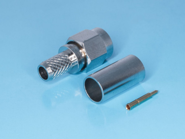 HYR-1101A (GSA-1101A) (SMA-7801A) (SMA-C58P)(S-M111F), Разъем SMA, штекер, RG-58, обжим (Crimp)