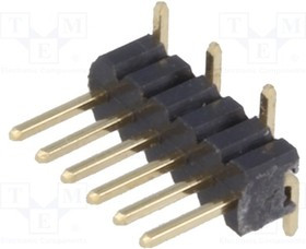 ZL321-6P, Штыревой, IDC, "папа", PIN 6, прямой, 1,27мм, SMD, позолота