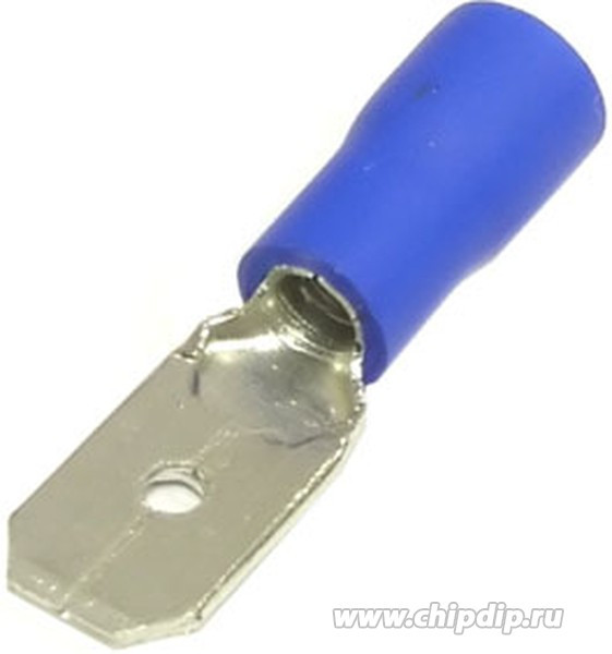 MDD2-250, Ножевая клемма, Серия MDD, 16AWG до 14AWG, 2 мм², Синий, Винил, 6.35мм x 0.81мм