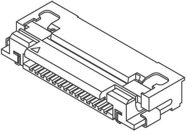 52892-1633, Easy-On 0.5mm Pitch 16 Way Right Angle FPC Connector, ZIF Bottom Contact