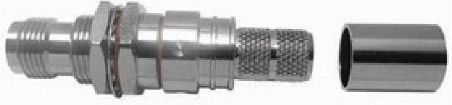 EZ-400-TF-BH-X, RF Connectors / Coaxial Connectors TNC-female (jack) bulkhead, crimp connector, non-solder pin, no braid trim EZ-400-TF-BH-X, RF Connectors / Coaxial Connectors TNC-female (jack) bulkhead, crimp connector, non-solder pin, no braid trim
