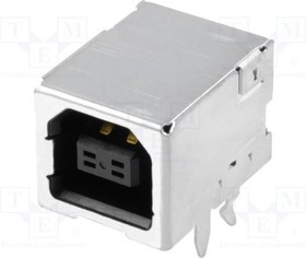 UBB-4R-D14T-4D(LF)(SN), Гнездо, USB B, на PCB, THT, PIN 4, угловой 90°, V USB 2.0, позолота