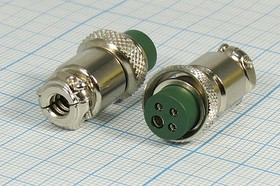 Гнездо микрофонное MIC12\4P\каб\ М12\N12-4(P); №9852 гн мик MIC12\4P\каб\ М12\\N12-4(P)