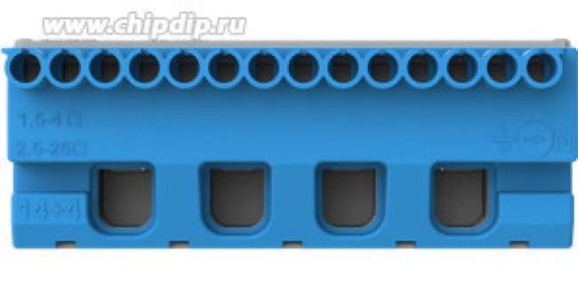 ZK144B Клеммник самозажимной N14x4+4x25мм