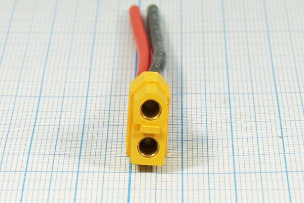 Разъем питания DC розетка , 2L, L-10см, на кабель, XT-60F
