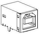 67068-8010, USB Connector, Receptacle, USB-B 2.0, Right Angle, Positions - 4