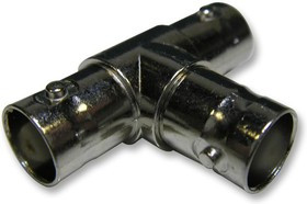 RW1-024, РЧ/Коаксиальный адаптер, BNC, Гнездо, BNC, Гнездо, Гнездо, Т-образный Переходник, 50 Ом