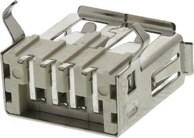 A-USB A/SMT, Right Angle, SMT, Socket Type A 2.0 USB Connector