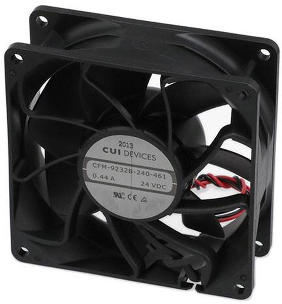 CFM-9232B-240-461, DC Fans dc axial fan, 92 mm square, 32 mm, 21.6-26.4 Vdc, 10.56 W, 4000 RPM, 82.23 CFM, AR CFM-9232B-240-461, DC Fans dc axial fan, 92 mm square, 32 mm, 21.6-26.4 Vdc, 10.56 W, 4000 RPM, 82.23 CFM, AR