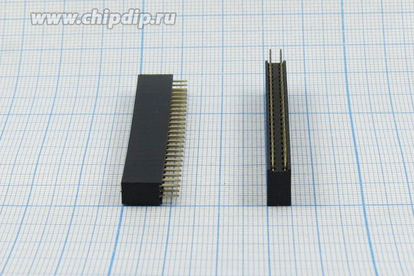 Разъем PBD-2x24 розетка, шаг P2.54, контакты 48P, монтаж на плату