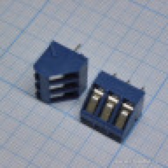 DG330-5.0-03P-12-00A(H), (DG330-5.0-03P-12-00ZH), Винтовой клеммный блок c рельефной обоймой, 3 контакта. Серия DG330-5.0