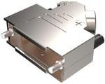 8655MHRA1501LF, D-Sub Accessories, Input Output Connectors, Angle Exit Metal Hood for 15 position connector