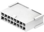 4282-3-16-D, Conn Housing PL 16 POS 4.2mm Crimp ST Cable Mount White Bag